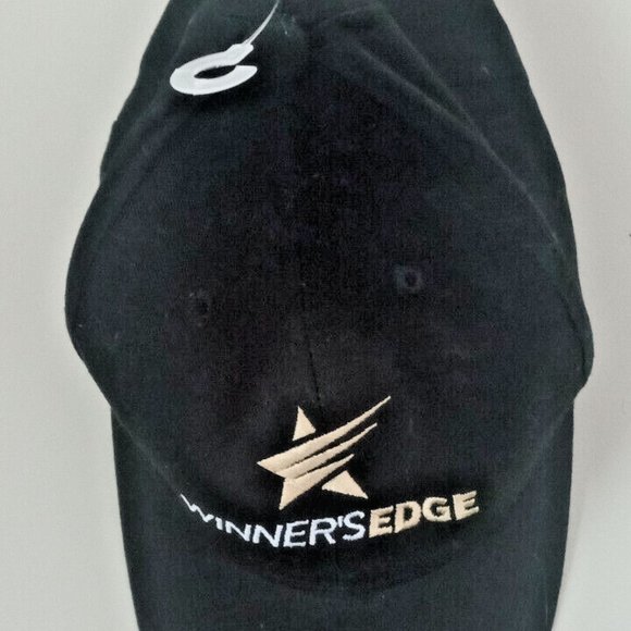 Winner'sEdge Black Golf Ball Cap 100% Cotton Adjustable Strap All Seasons #IB630 - Picture 3 of 5
